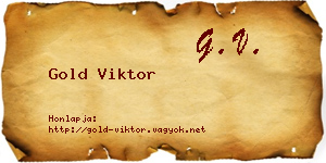Gold Viktor névjegykártya