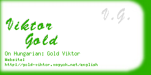 viktor gold business card